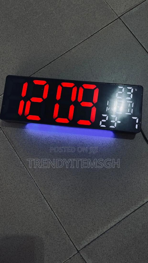 Digital Wall Clock With Remote Control (12.5” X 4.5") · Photo 1