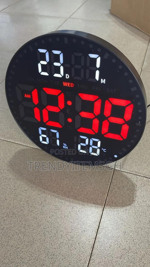 Multifunctional Digital Wall Clock With Remote (10inches) · Photo 1