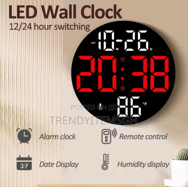 Multifunctional Digital Wall Clock With Remote (10inches) · Photo 2