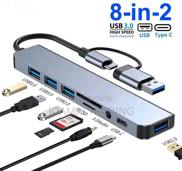 8 In 2 Usb Type C Hub For Laptop, Phones, Tablets, Pc. · Photo 1