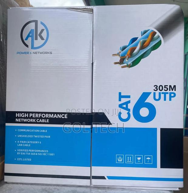 Cat6 Cable 305m Utp Power and Network Ak Network Cable · Photo 3