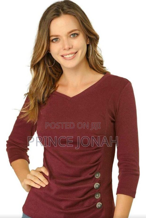 Allegra K Women's v Neck Wine Cardigan · Photo 2