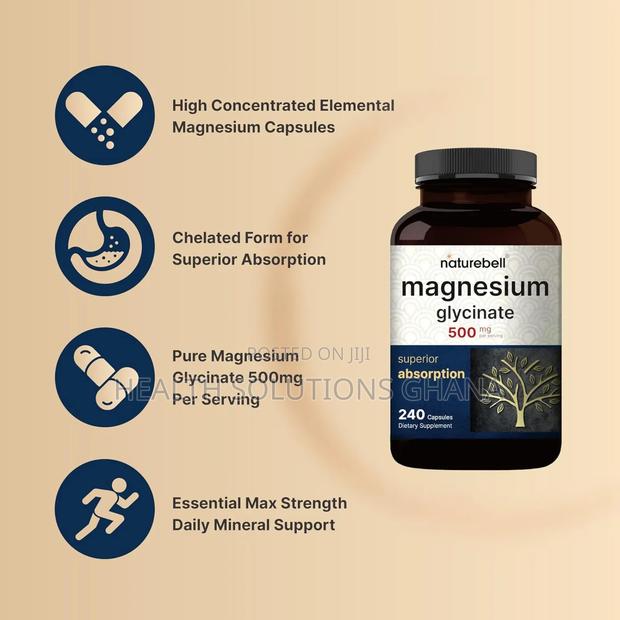 Nature Bell Magnesium Glycinate 500mg - 240 Caps · Photo 2