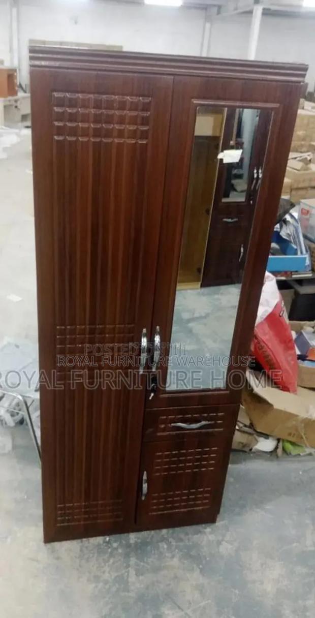 2 Doors Wooden Wardrobe Coffee Colour · Photo 1
