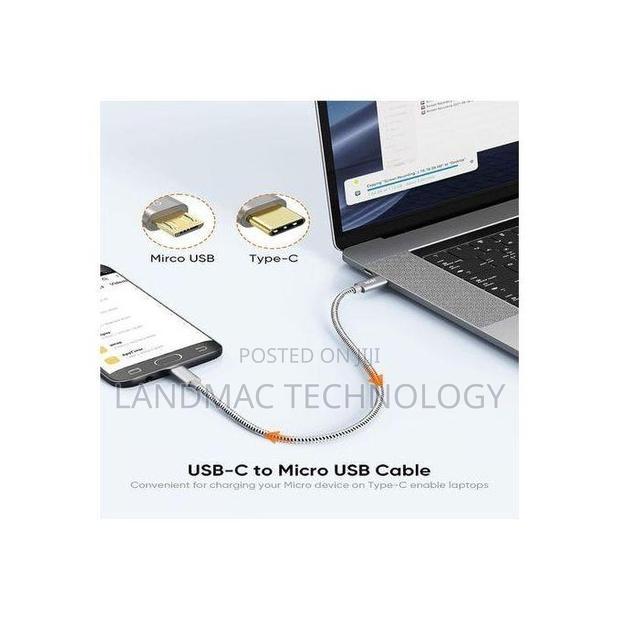 Micro Usb to Usb-C Adapter – 20cm Otg Converter Cable · Photo 2