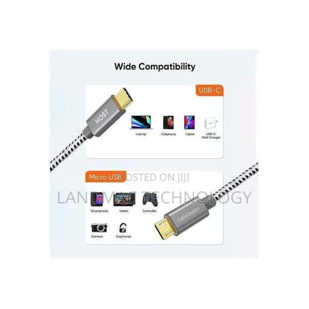 Micro Usb to Usb-C Adapter – 20cm Otg Converter Cable · Photo 4