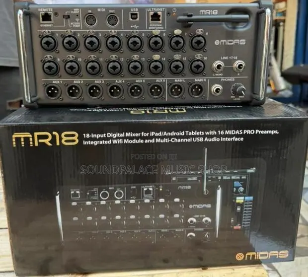 Midas Mr18, an 18-Input Digital Stage Box Mixer · Photo 1