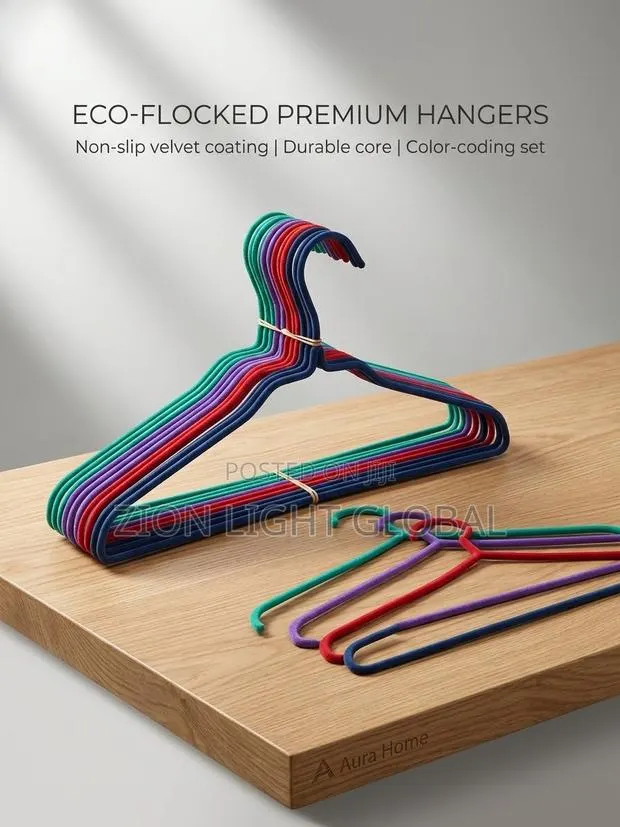 ECO-FLOCKED Premium Hangers · Photo 1