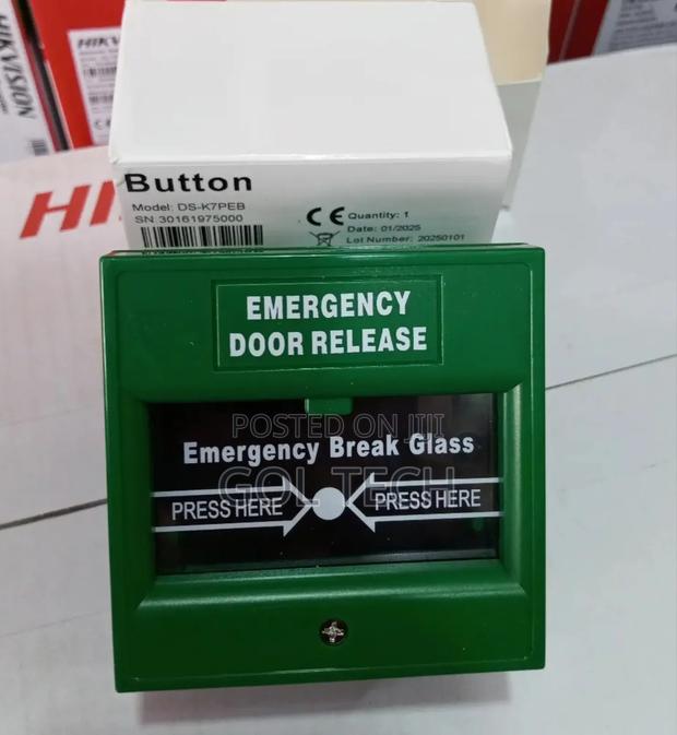 Hikvision Emergency Break Glass Door Release Ds-K7peb Green · Photo 2