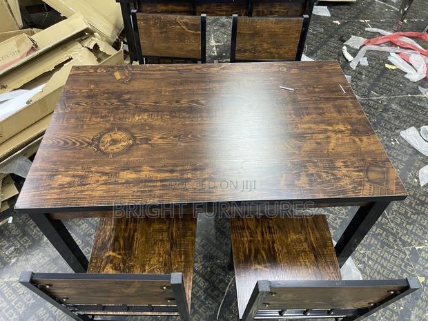 Wooden Dining Table With Four Chairs Available in Stock · Photo 2