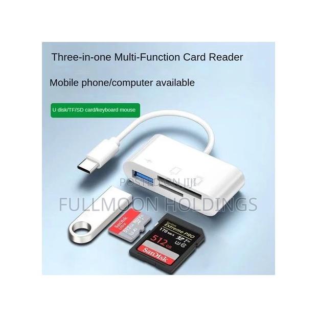 Usb 3.0 Type-C 3-in-1 Otg Card Reader for Phone and Computer · Photo 1