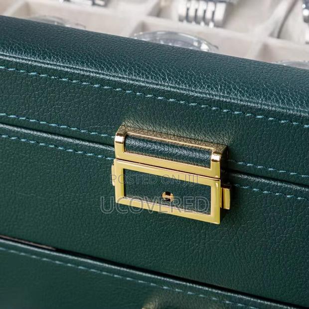 12 Slot Watch Case, With Jewelry Compartment, With Glass Lid · Photo 2