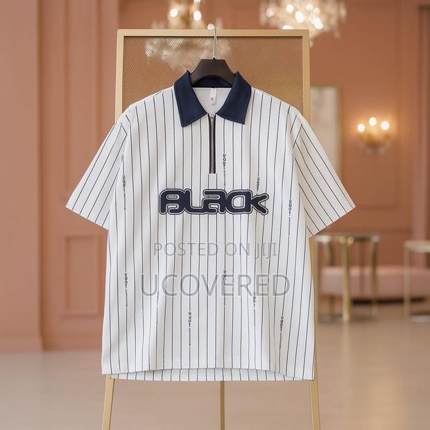 Men’S Fashion Polo Shirts Vintage Striped Slim Fit · Photo 1