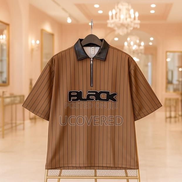 Men’S Fashion Polo Shirts Vintage Striped Slim Fit · Photo 3