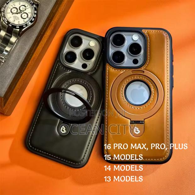 Leather Magsafe Case for iPhone 16, 15, 14, 13 Models · Photo 1
