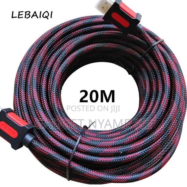 20m Hd Hdmi Cable High Speed /Ethernet 3d - Black/Red · Photo 1
