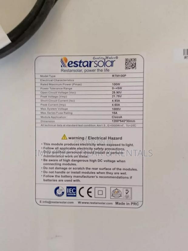 100w Mono Solar Panel · Photo 3