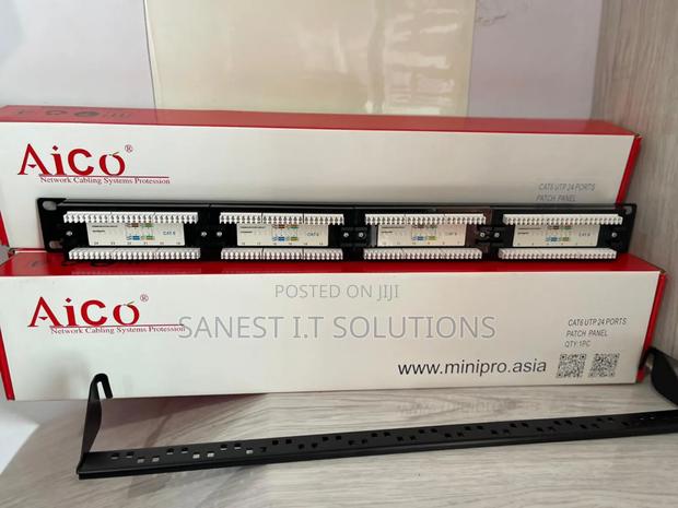 24 Port Patch Panel Aico Cat6 Utp · Photo 1
