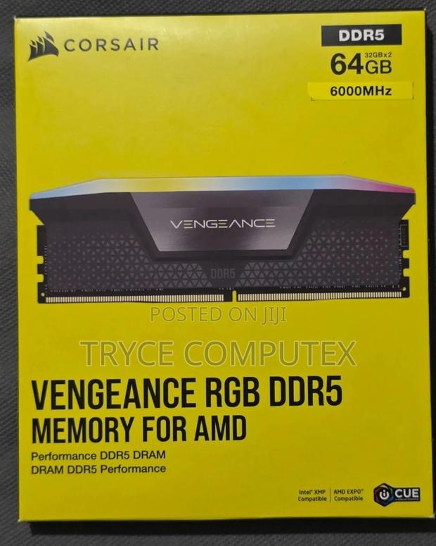 Corsair 64gb Ddr5 Ram RGB 6000mhz · Photo 1