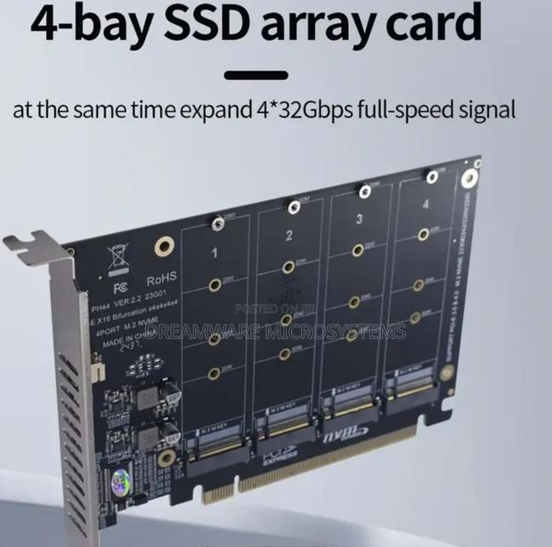 4-Bay Nvme SSD Pcie-16 Split Card · Photo 1