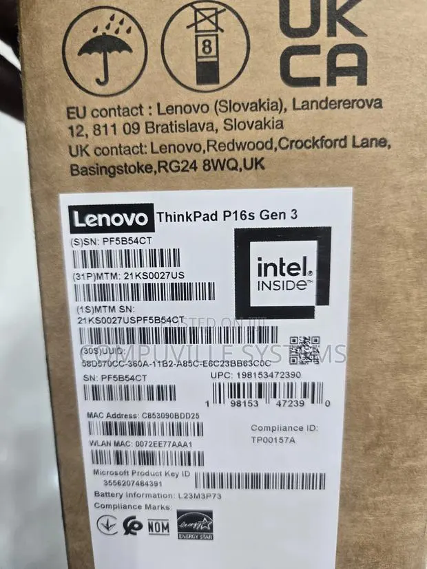 New Laptop Lenovo ThinkPad P15s 32GB Intel Core Ultra 7 SSD 1T · Photo 1