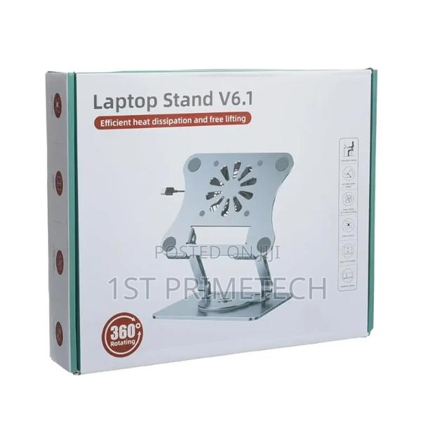 Metallic Swivel Laptop Stand With Cooling Fan · Photo 4