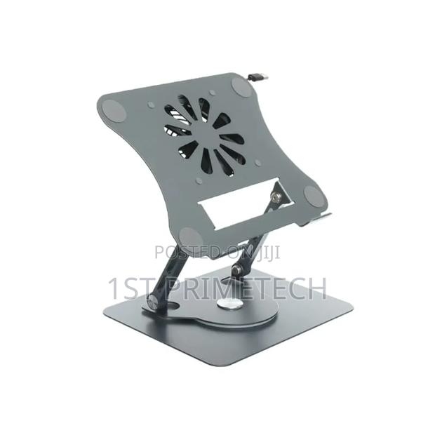 Metallic Swivel Laptop Stand With Cooling Fan · Photo 5