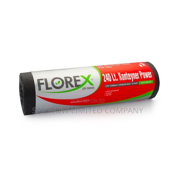Florex 240 Litre Container Power Trash Bag ( Black) · Photo 1