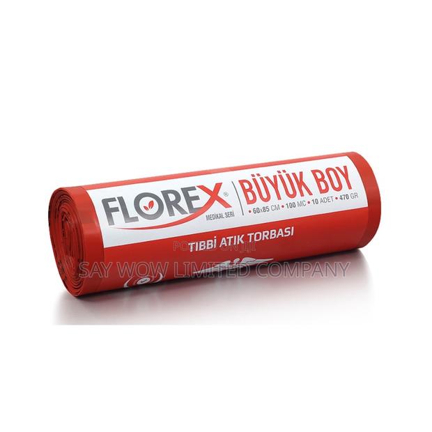 Florex 60 Litre Medical Waste Big Size Trash Bag ( Red ) · Photo 1
