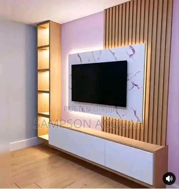 Simple TV Stand - Simple TV Cabinet - Laminated TV Designs · Photo 1