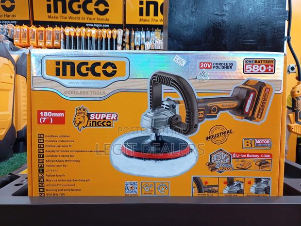 Ingco Angle Polisher Cordless 20v, 7inches · Photo 1