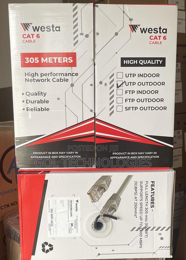 Outdoor Cat6 Utp Cable 305m High Quality Network Cable Westa · Photo 1