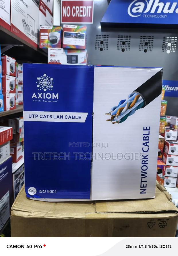 Axiom 305m Cat6 Network Cable Utp Indoor (Black) · Photo 1