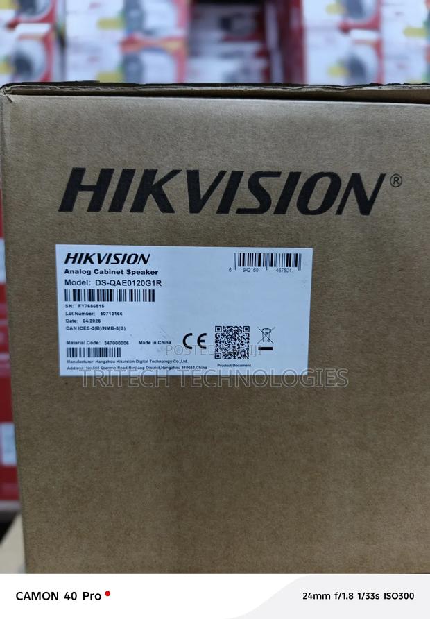 Hikvision Ds-Qae0120g1r Analog Cabinet Speaker Branding Post · Photo 2