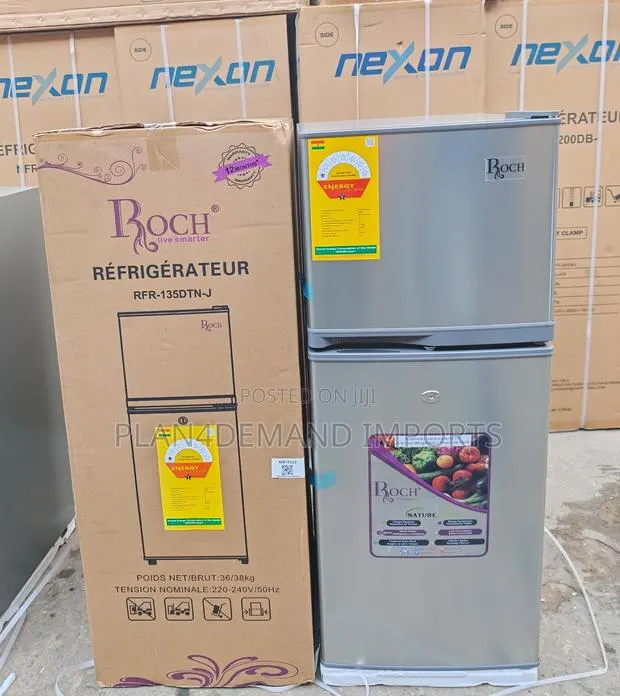 ROCH Double-Door Refrigerator – Model RFR-135DTN-J · Photo 1