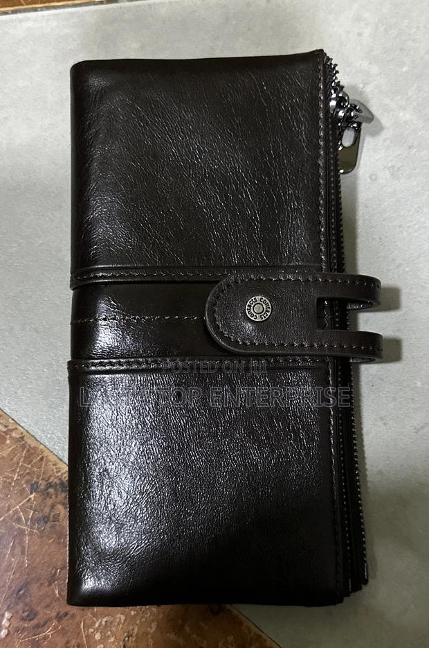 Genuine Coffee Brown Leather Wallet · Photo 1