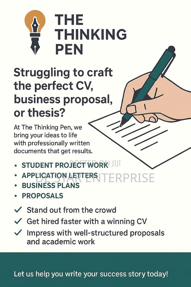 Writing Services: Cvs, Projects, Proposals More · Photo 1