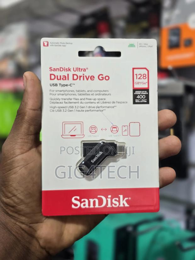 Sandisk Ultra Dual Drive Go Otg Usb Type-C 128gb - Black · Photo 1