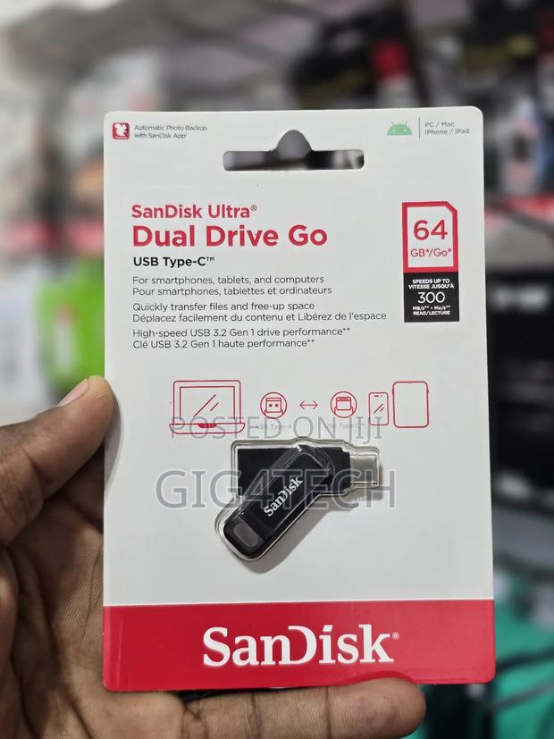 Sandisk Ultra Dual Drive Go Otg Usb Type-C 64gb - Black · Photo 1