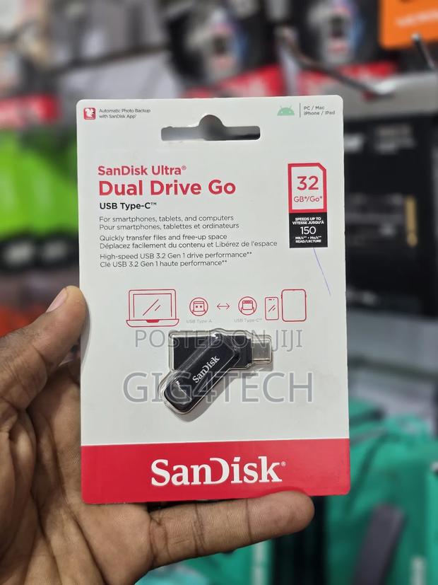 Sandisk Ultra Dual Drive Go Otg Usb Type-C 32gb - Black · Photo 1