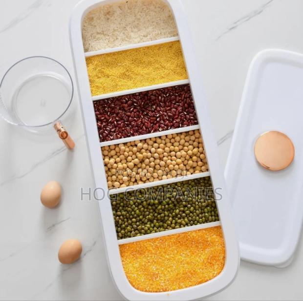 Clear Body Cereal Dispenser 6 Grids Food Grain Storage · Photo 2