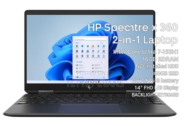 New Laptop HP Spectre X360 15 16GB Intel Core Ultra 7 SSD 1T · Photo 2