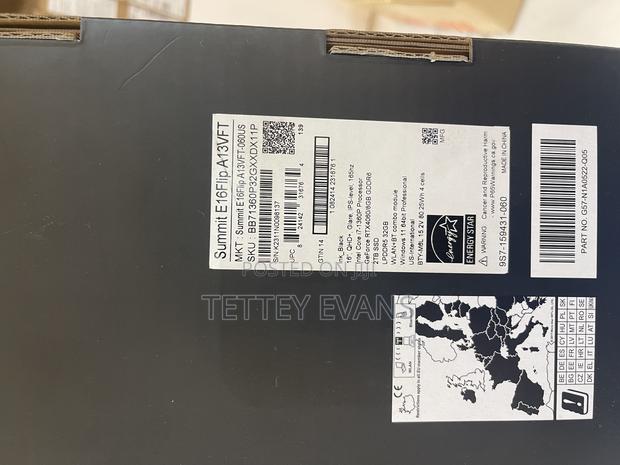New Laptop MSI Summit E14 Flip Evo 32GB Intel Core I7 SSD 2T · Photo 3