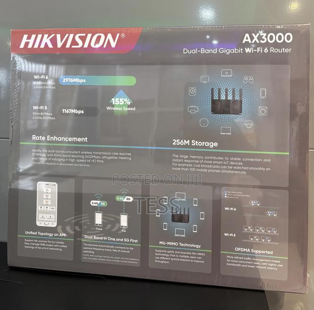 Hikvision Wifi Router Dual Band Gigabit Ax3000 Ds-3wr30x-V · Photo 2
