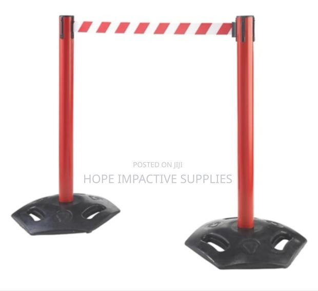 Retractable Belt Barrier And Post. · Photo 1