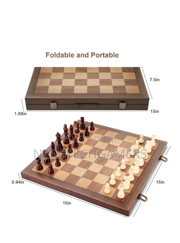 Magnetic Wooden Chess Set for Adults Kids 15'' Chess Board · Photo 5