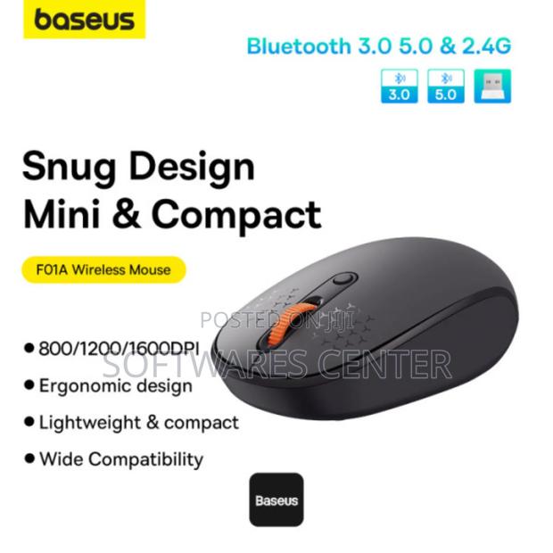 Baseus F01b Wireless Mouse (2.4ghz + Bluetooth 3.0+5.0) · Photo 1