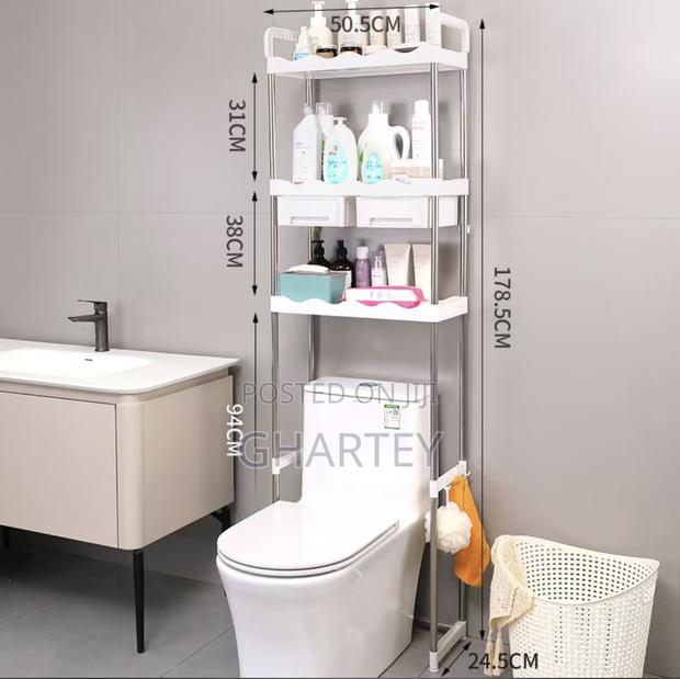 Plastic Metal 3 Layers With Shelves Toilet Rack · Photo 1