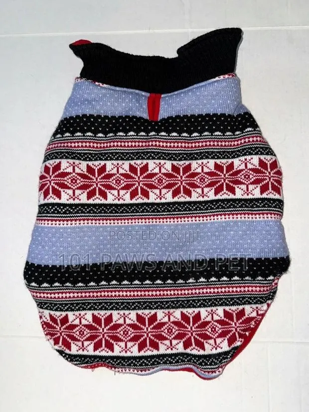 The Humane Society Christmas Dog Sweater Large Red White Blue · Photo 1