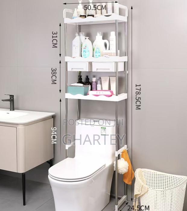 Plastic Metal 3 Layers With Shelves Toilet Rack · Photo 2